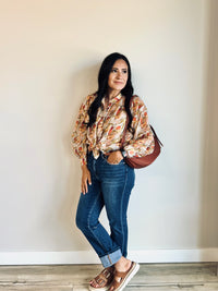 Jessica Floral Button Up Blouse