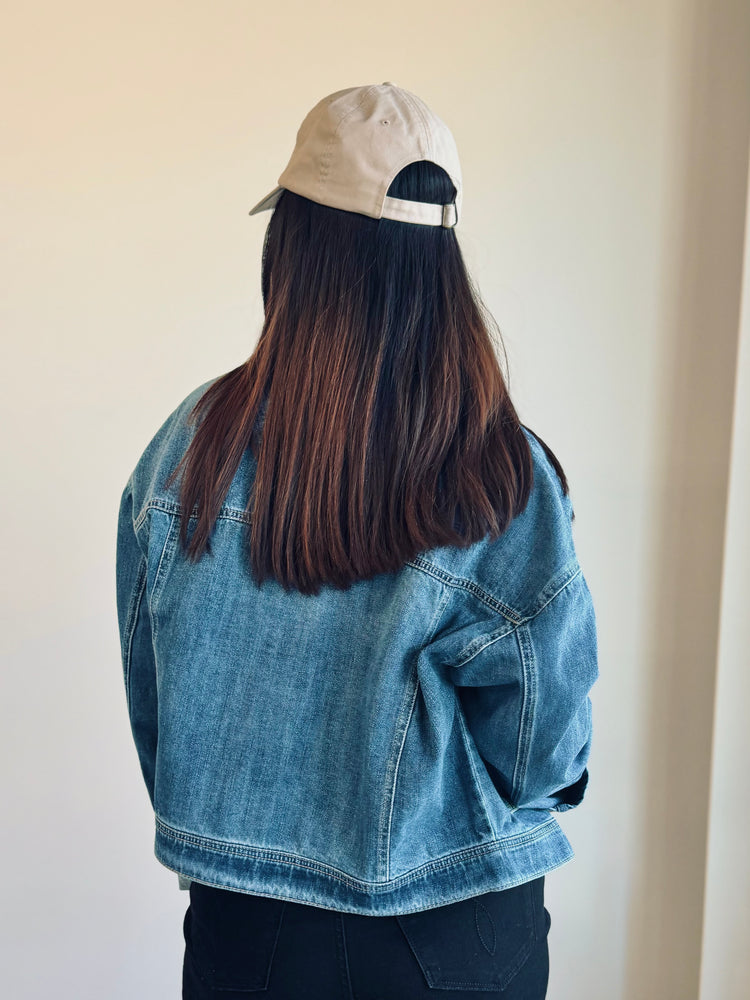 Tiffany Oversized Cargo Denim Jacket