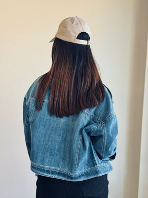Tiffany Oversized Cargo Denim Jacket