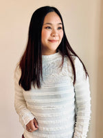 Mia Mock Neck Ruffled Top