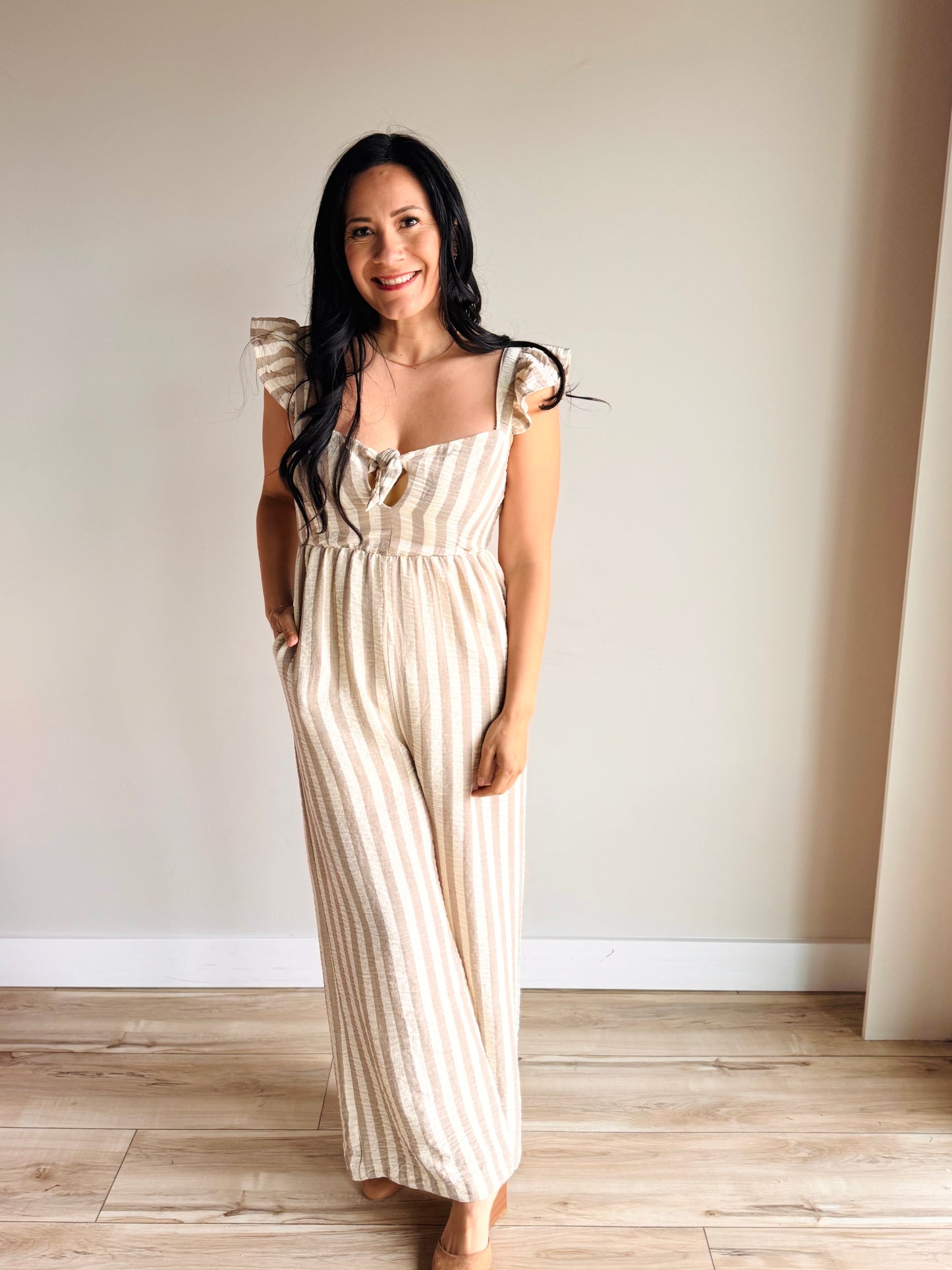 Miley Striped Wide Leg Jumpsuit - 27 West