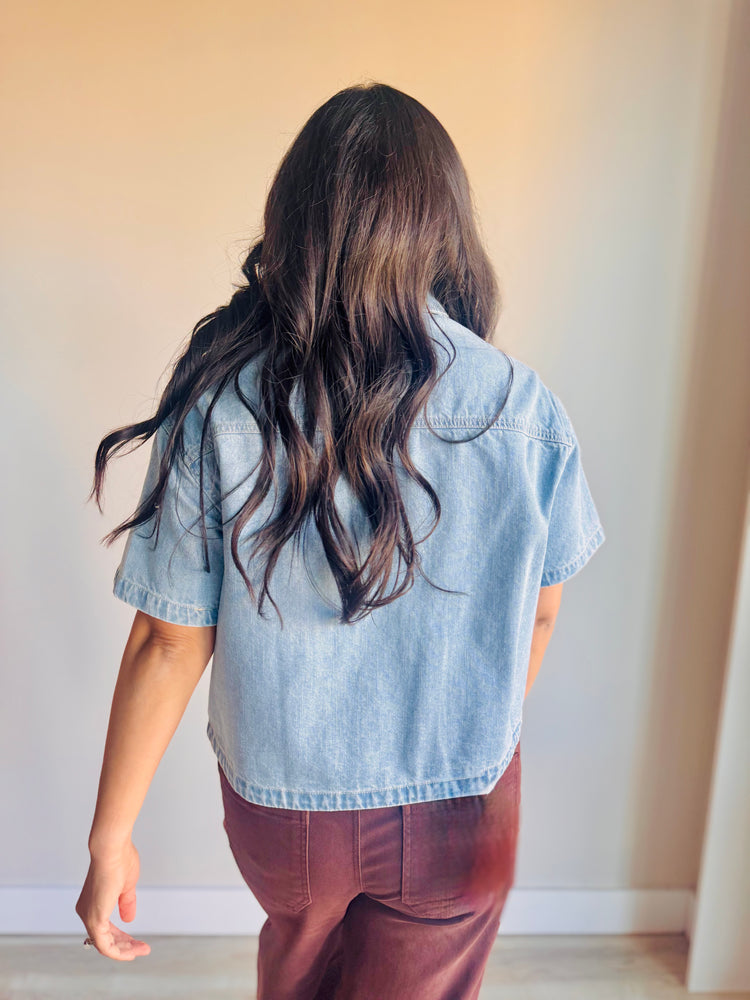 Valerie Oversized Denim Top