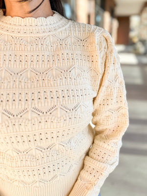 Emersyn Knit Pointelle Sweater