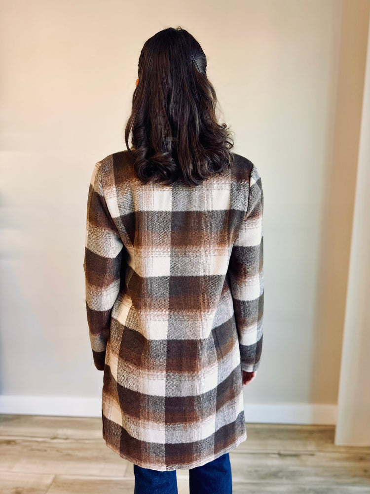 Laura Long Plaid Coat