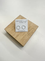 Hammered Ring Stud - Silver