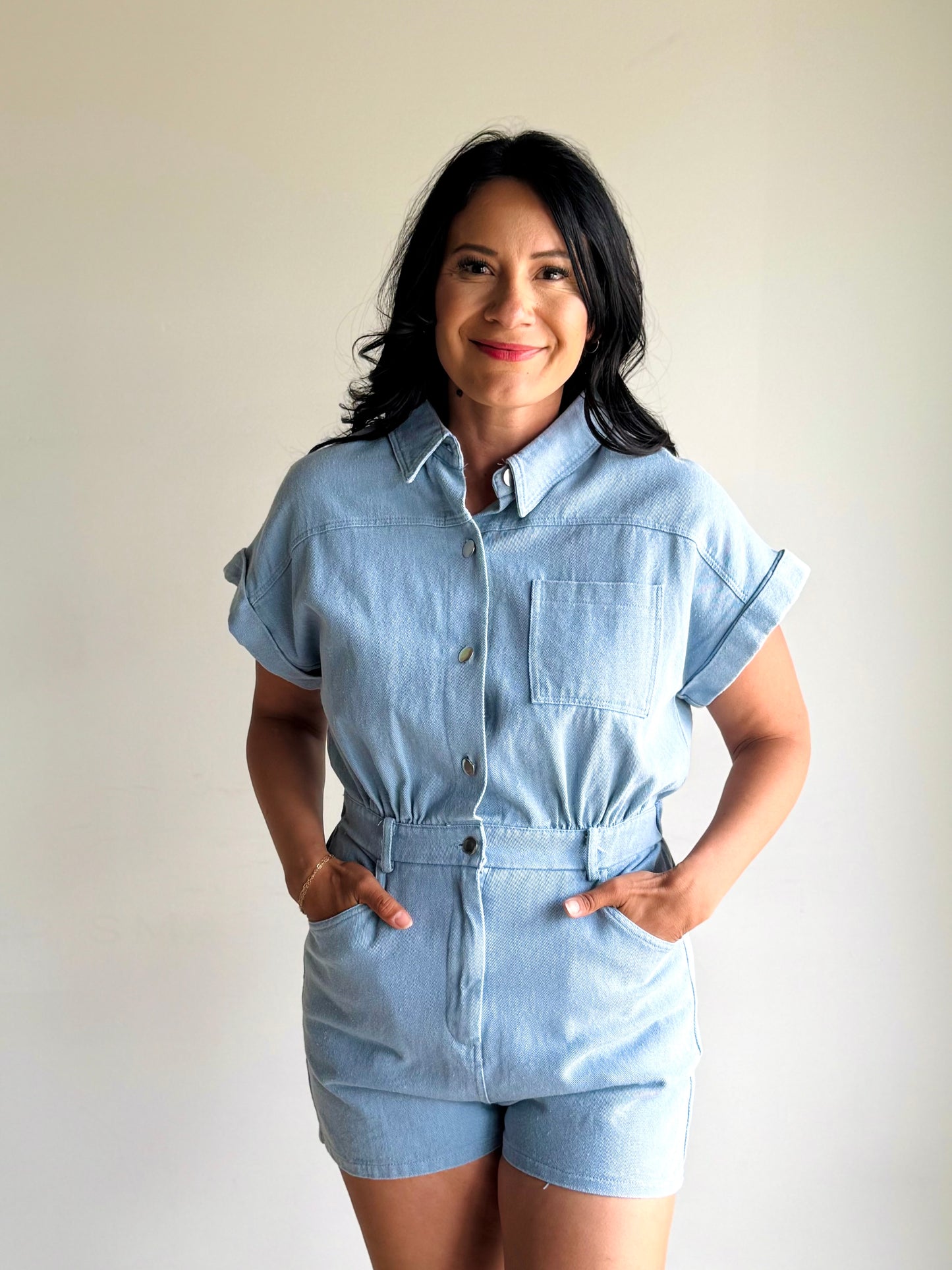 Jaycie Button Down Romper - 27 West