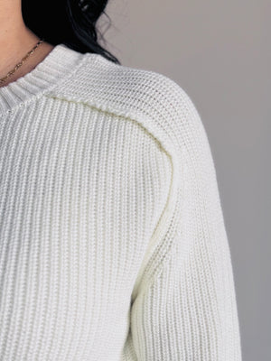 Elle Raglan Sleeve Sweater - Ivory