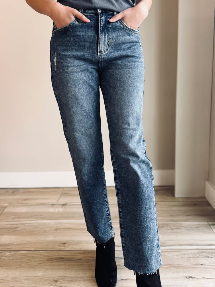 Hayden High Rise Straight Leg Denim