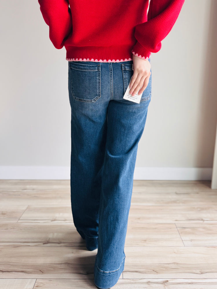 Juno High Rise Patch Pocket Denim