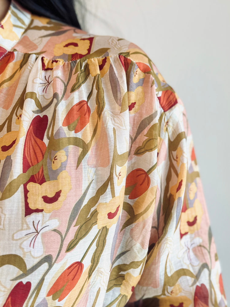 Jessica Floral Button Up Blouse