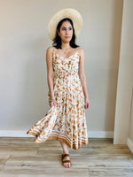 Davia Smocked Waist Midi Dress