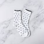 Always Lovely Socks - White/Black Heart