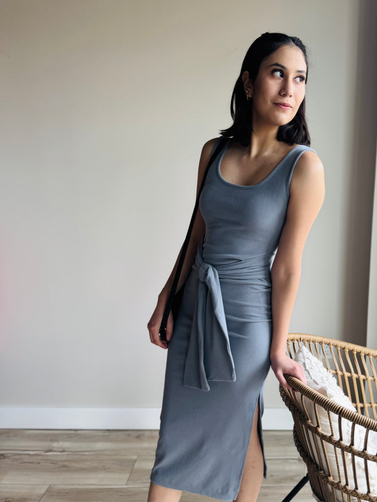 Leanna Front Tie Midi Dress