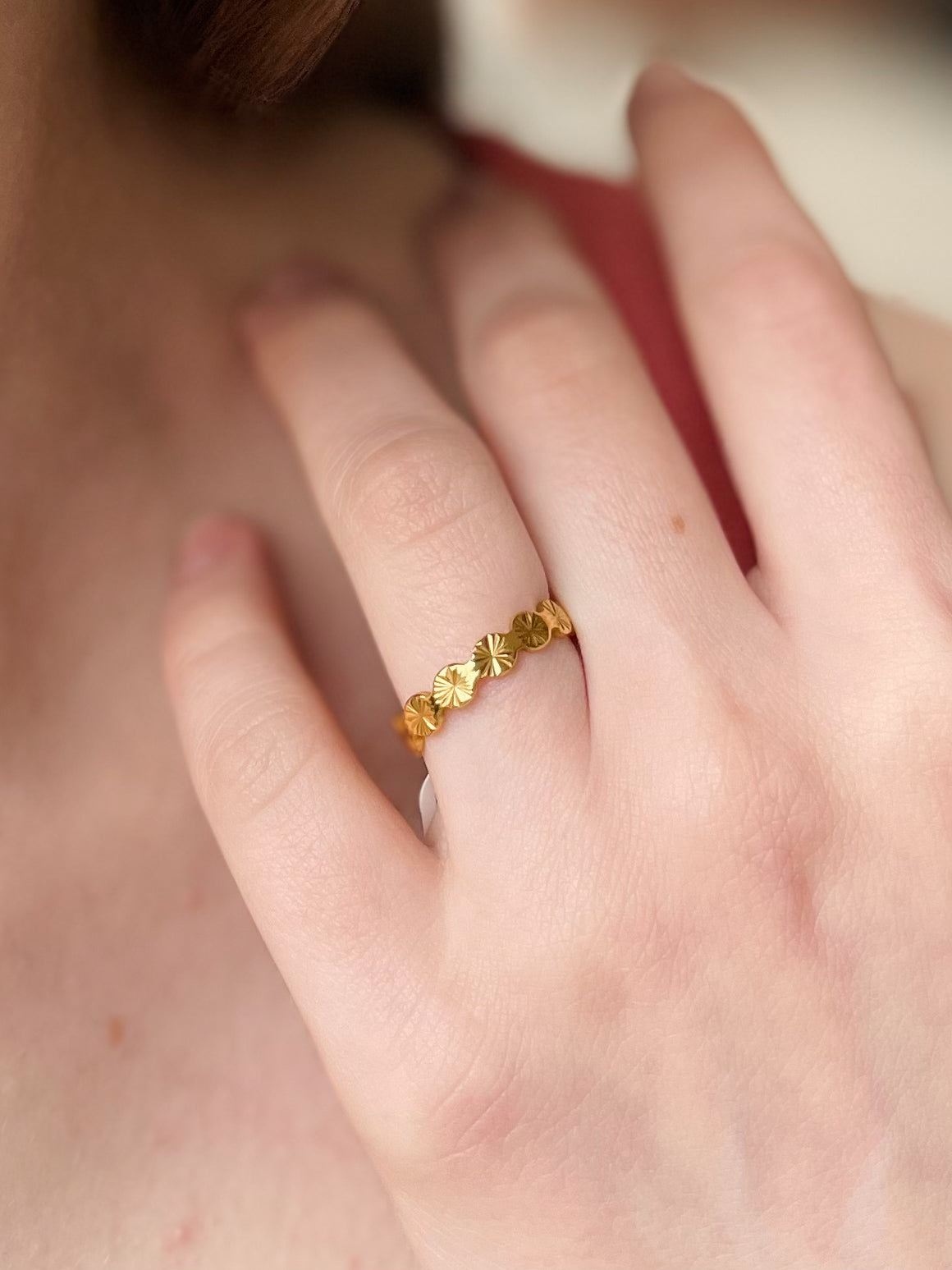 Flower Stamped Ring - 27 West