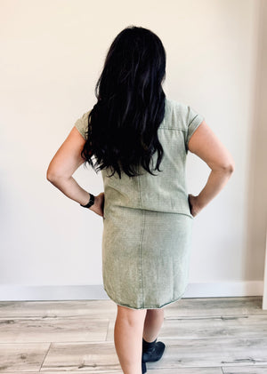 Maddie Button Down Shirt Dress