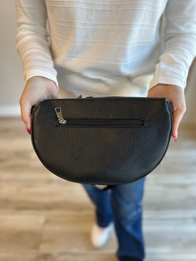 Florence Semi-Circle Belt Bag - Black