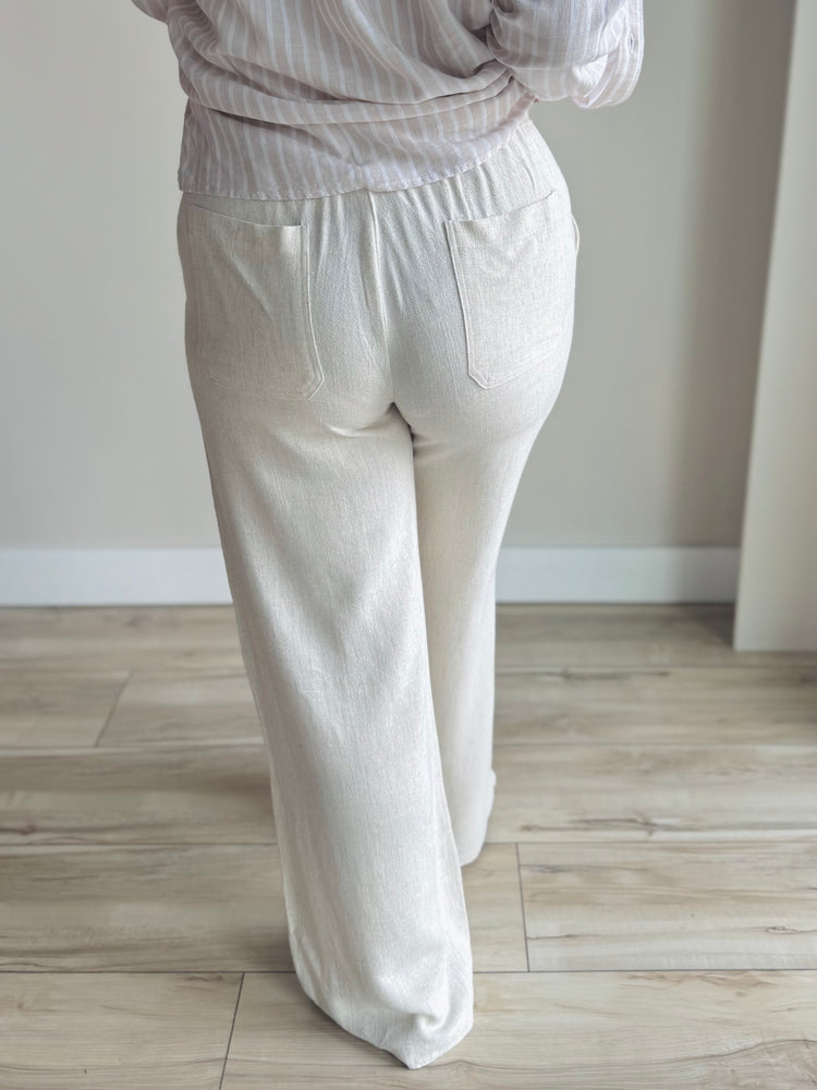 Audrey Wide Leg Linen Pants