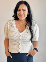 Jocelyn Scalloped Cardigan - Cream