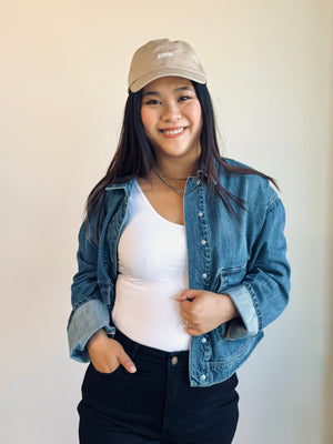 Tiffany Oversized Cargo Denim Jacket