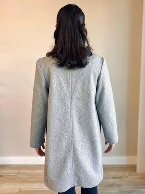 Bailey Long Peacoat - Light Grey