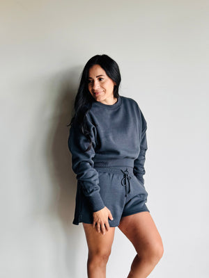 Cameron Athleisure Shorts - Charcoal