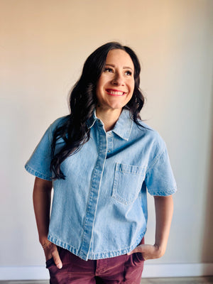Valerie Oversized Denim Top