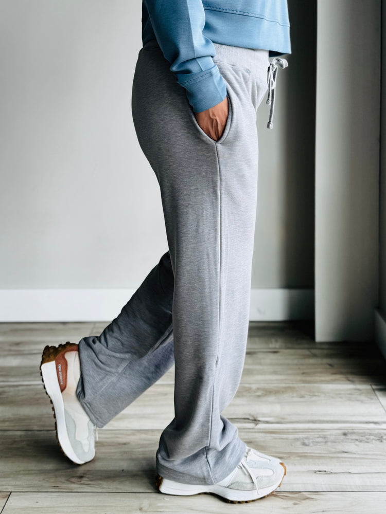 Kylie Tencel Relaxed Pants - Heather Grey