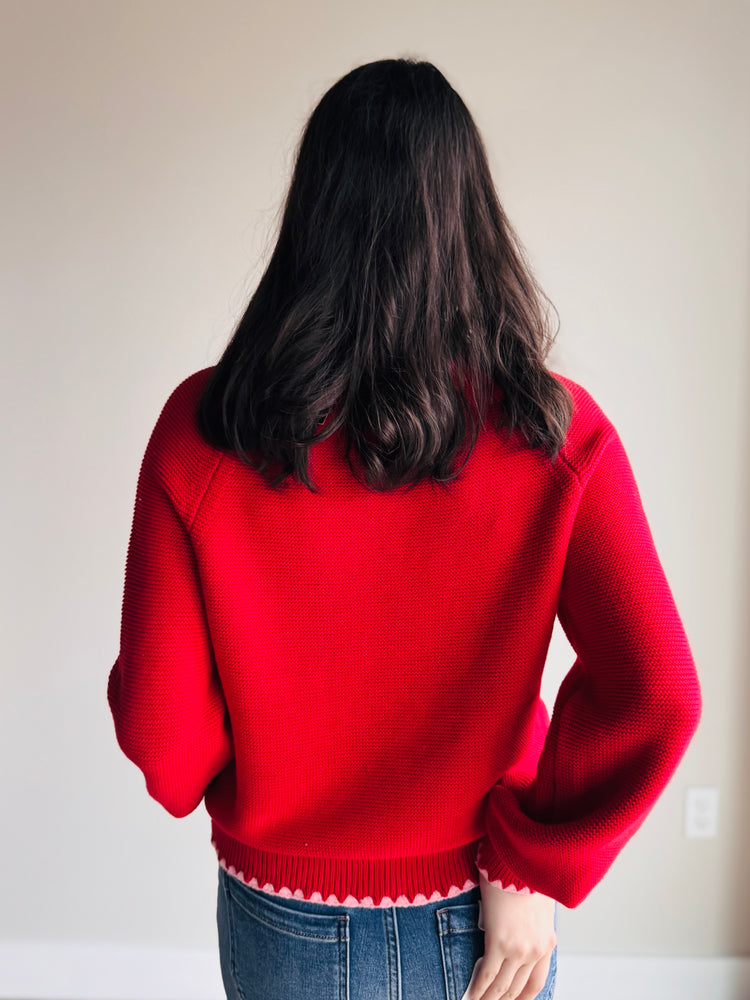 Emmalyn Contrast Hem Knit Sweater