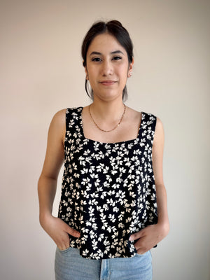 Stella Floral Square Neck Tank Top
