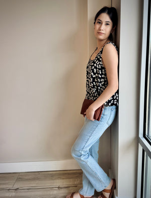 Stella Floral Square Neck Tank Top