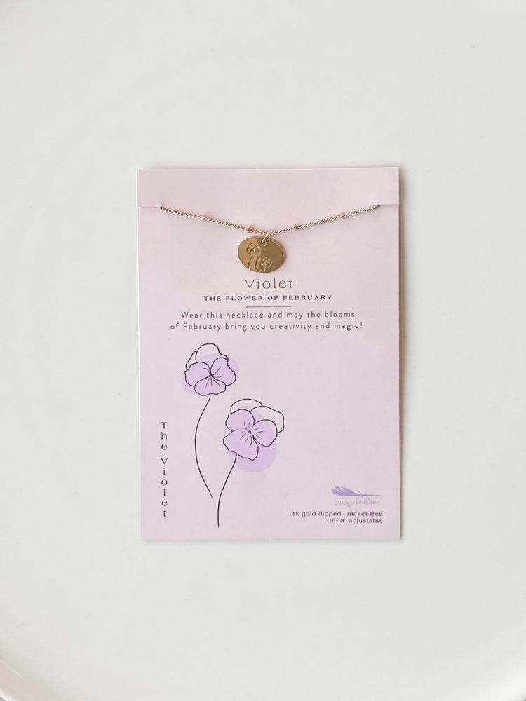 Birth Month Flower Necklace