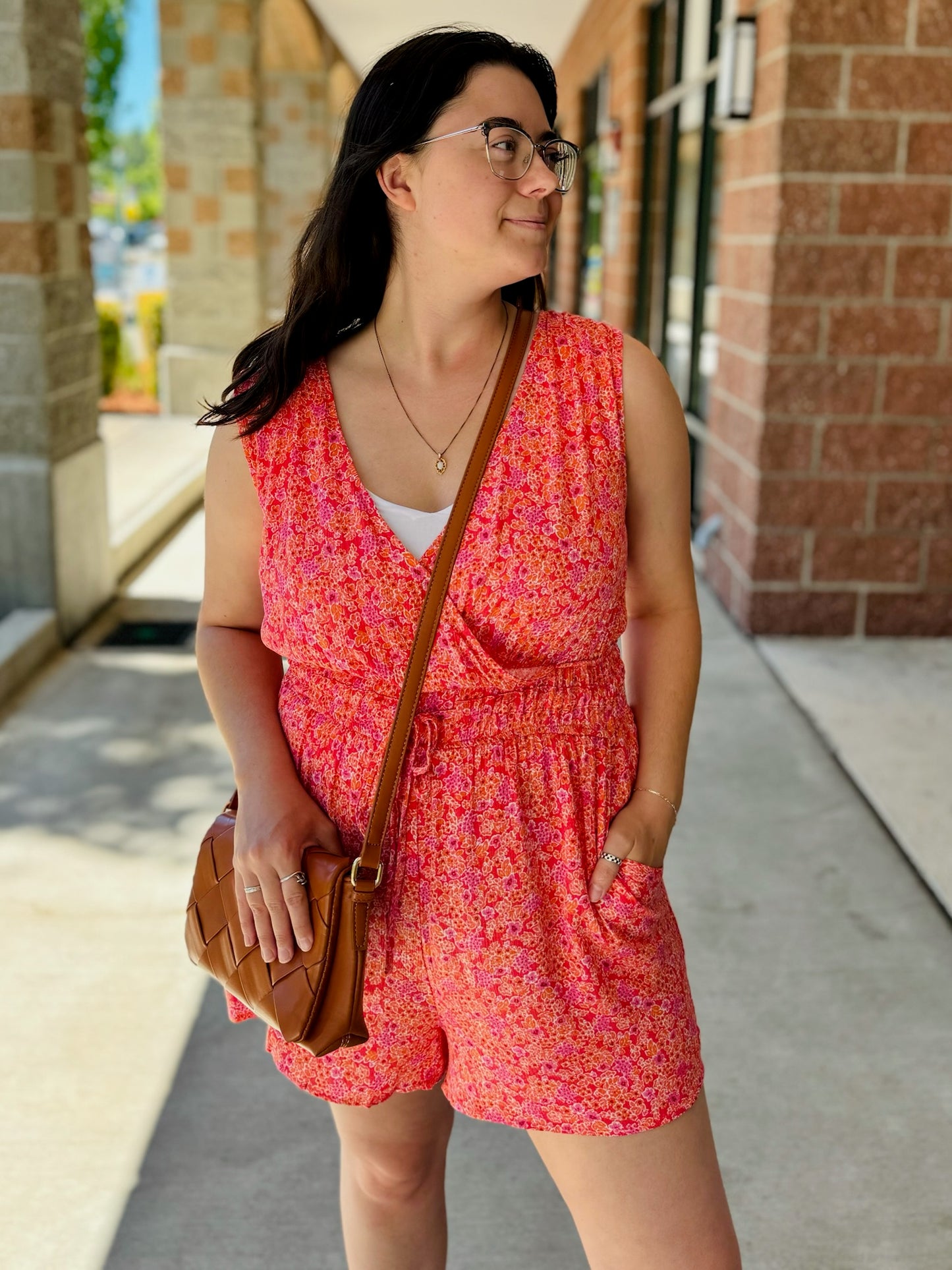 Serena Drawstring Waist Romper - 27 West