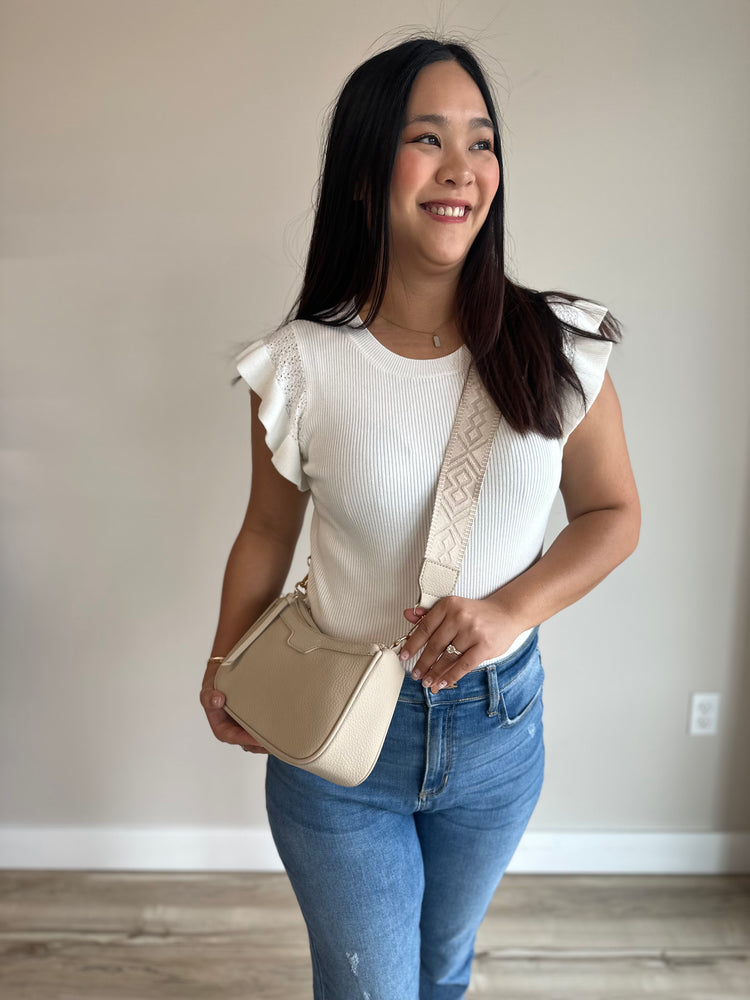 Savannah Crossbody Bag - Ivory