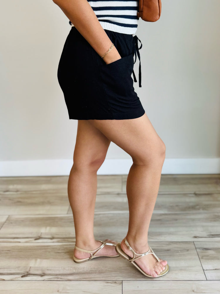 Emory Drawstring Linen Shorts