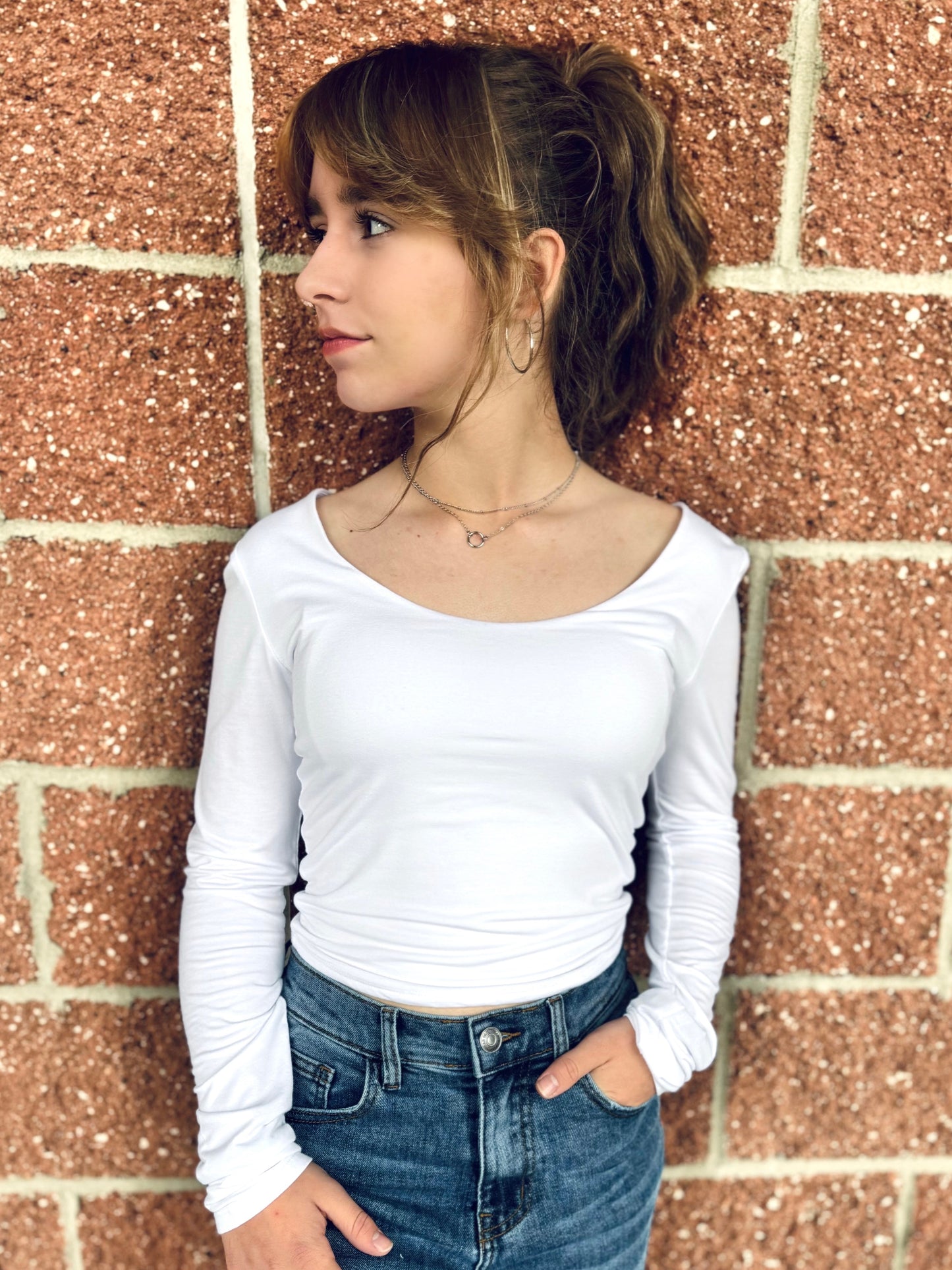 Braylee Scoop Neck Top - Ivory - 27 West