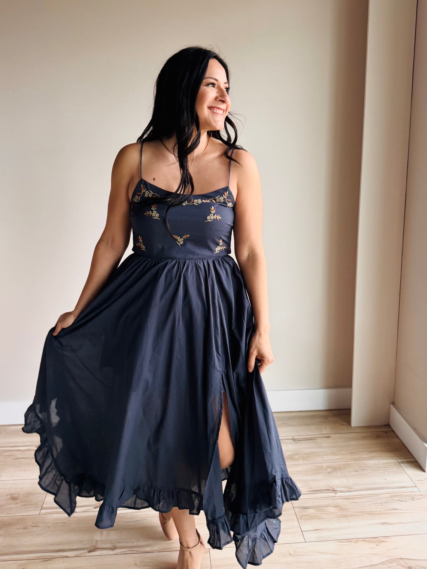 Tiana Embroidered Midi Dress - 27 West