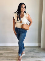 Ella Ruffle Sleeve Knit Top