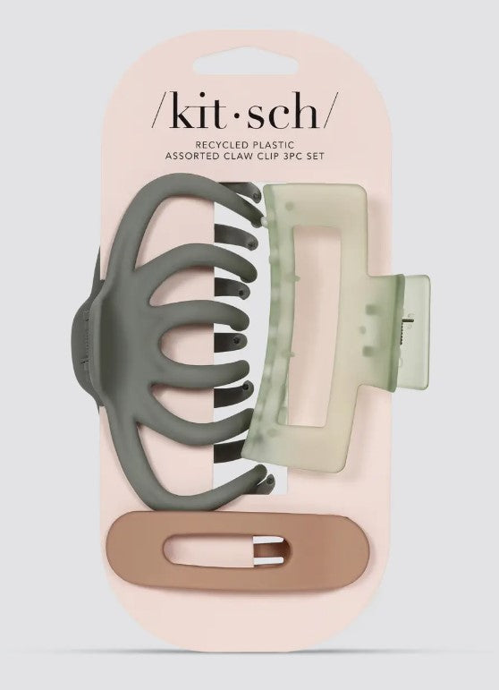 Assorted 3 Piece Claw Clips- Octopus - 27 West