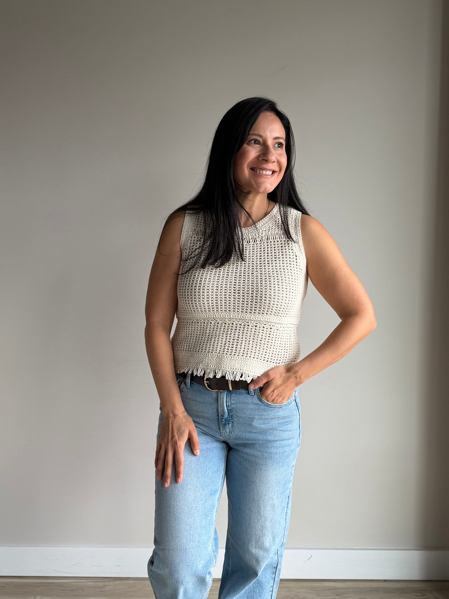 Phoebe Sleeveless Crochet Top - 27 West