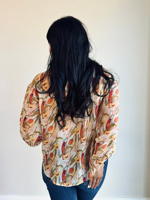 Jessica Floral Button Up Blouse