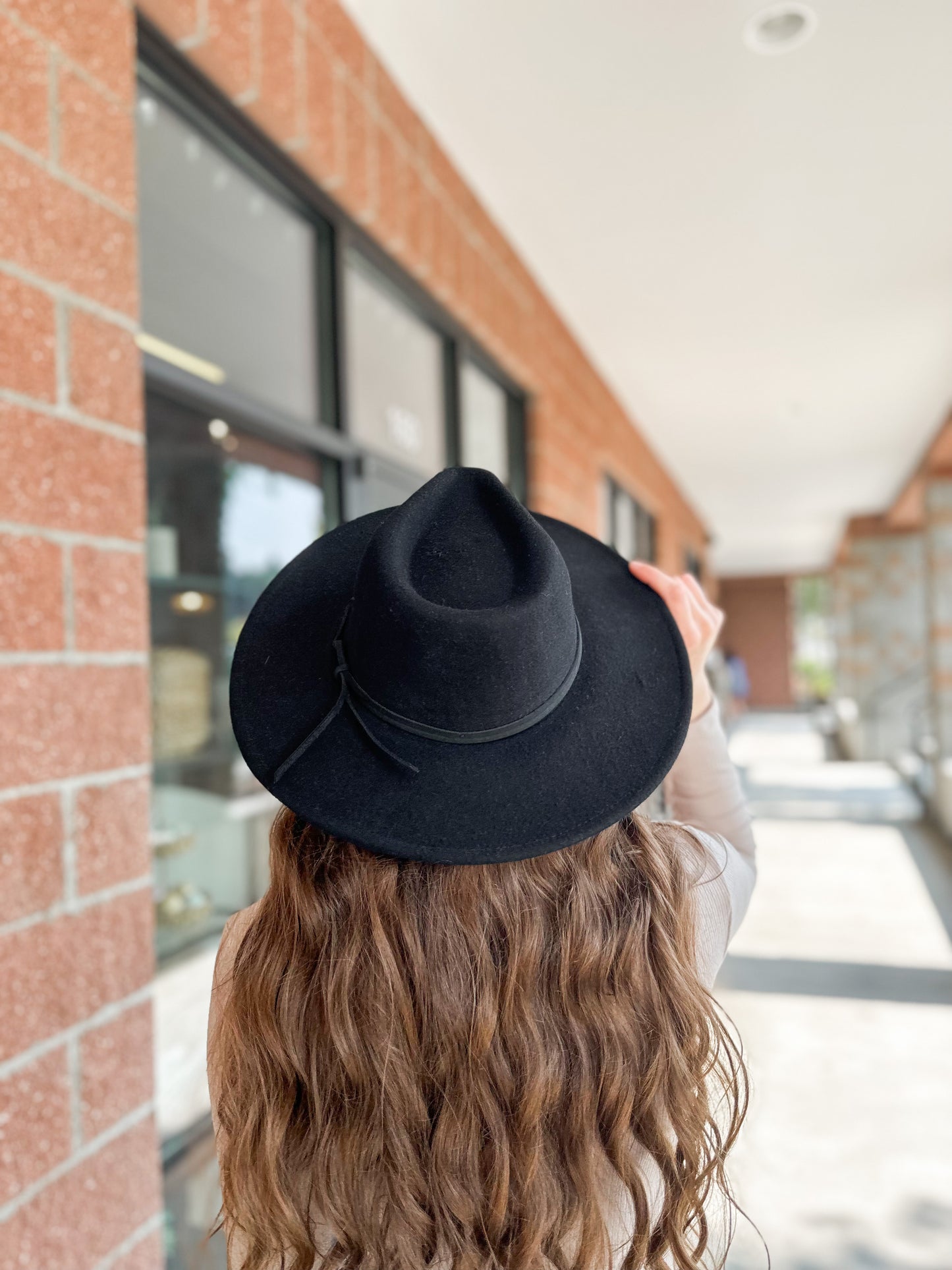 Danica Suede Belt Trim Hat - Black - 27 West