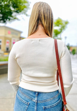 Sarah Henley Ribbed Top