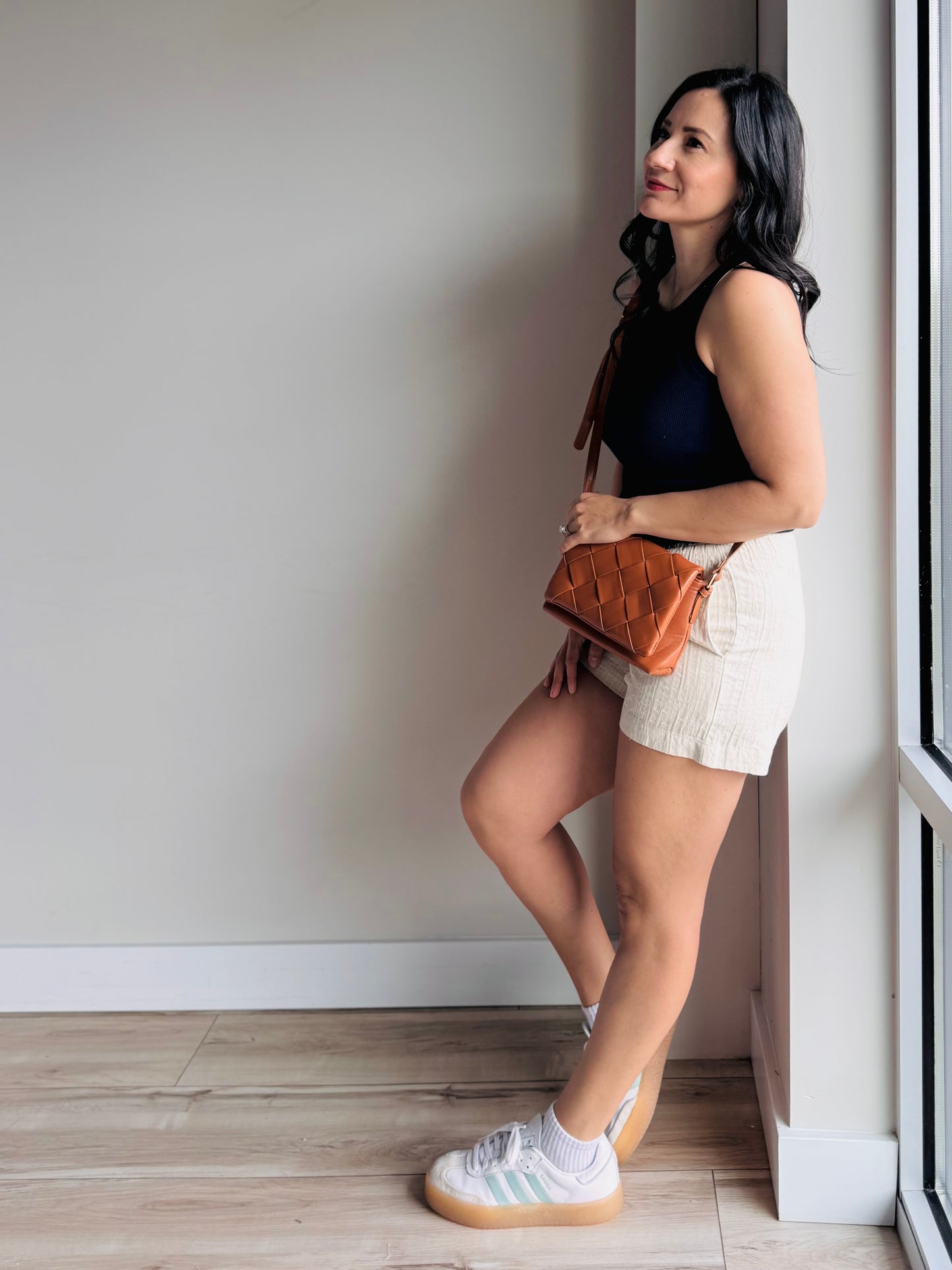 Yara Textured Elastic Waist Shorts - 27 West