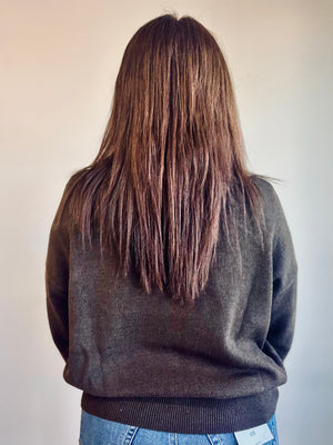 Tristyn Front Seam Mock Neck Sweater