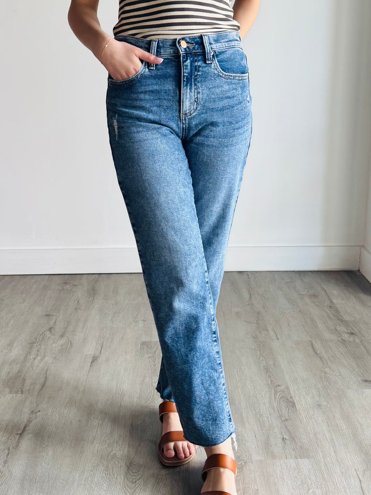 Hayden High Rise Straight Leg Denim