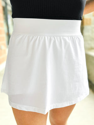 Elaine Tennis Skort - White