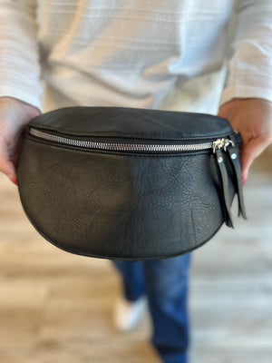 Florence Semi-Circle Belt Bag - Black