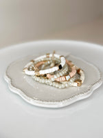 5 Layered Bracelet - Ivory & Gold