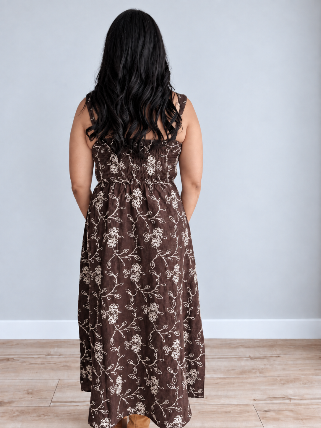 Sloane Embroidered Floral Sweetheart Midi Dress - 27 West