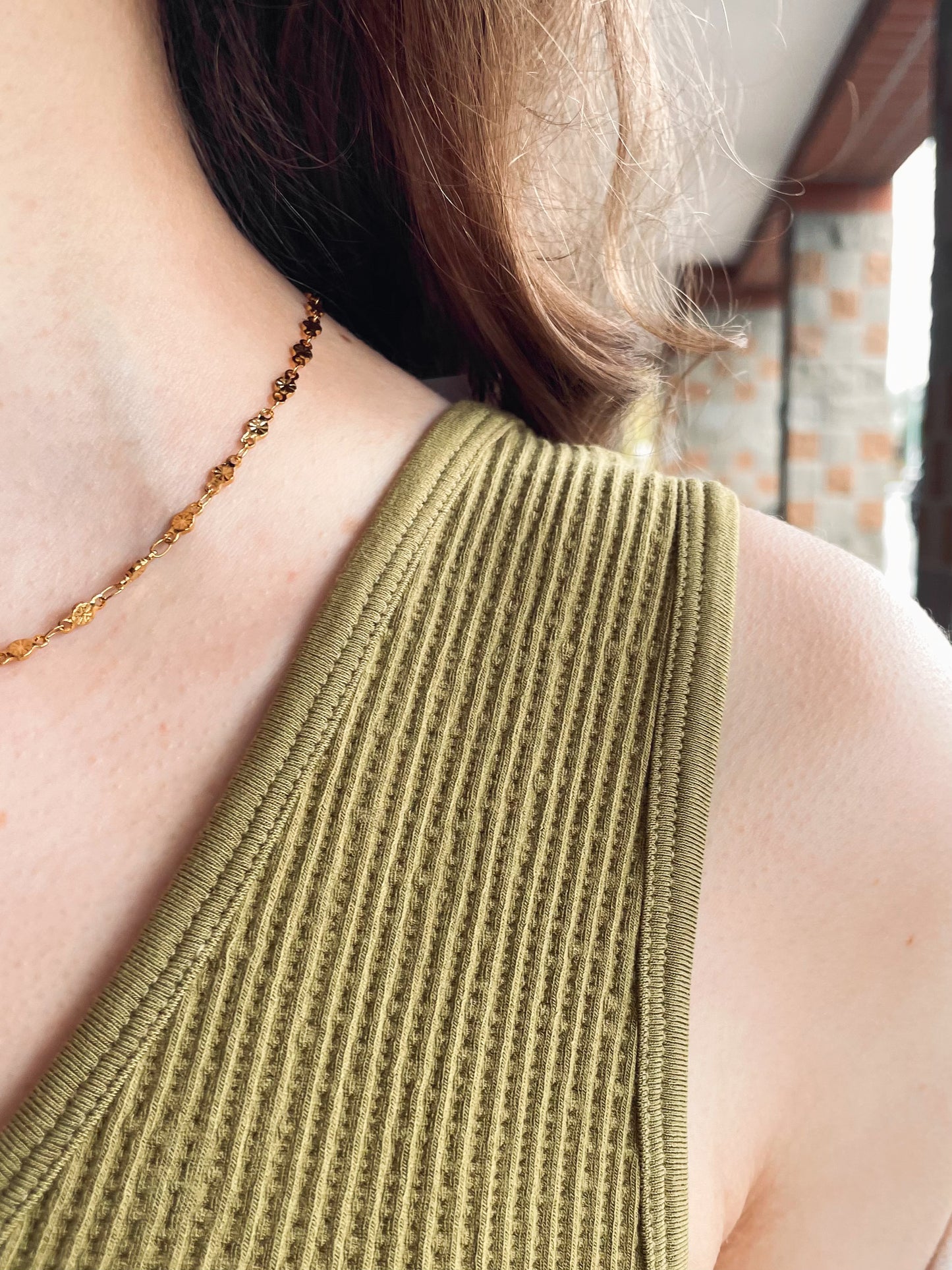 Vanessa Reversible Crop Tank Top- Lt Olive - 27 West